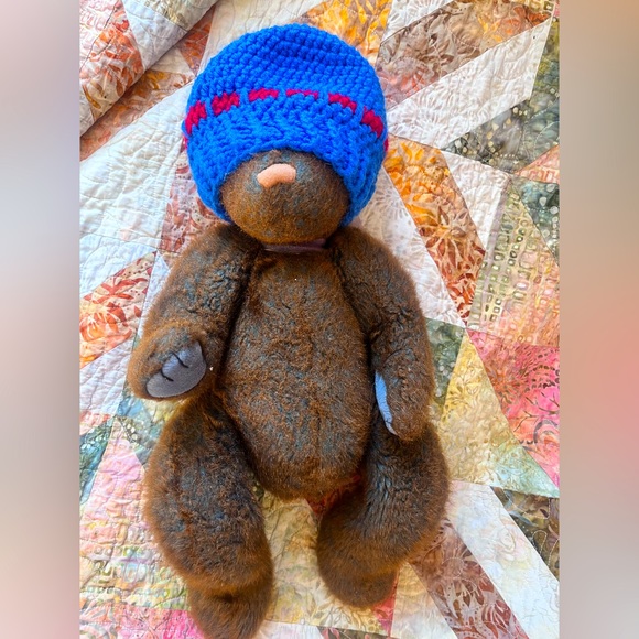 Hand Crafted Other - Adorable blue & red baby’s winter hat • hand knit • unisex baby girl or baby boy